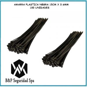 Amarra plastica negra 15CM